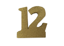 מספר 12 למרכז השולחן בת מצווה - זהב