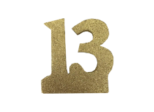 מספר 13 למרכז השולחן בר מצווה - זהב