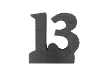 מספר 13 למרכז השולחן בר מצווה - שחור