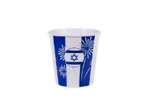 קערת פלסטיק דגל ישראל  ליום העצמאות